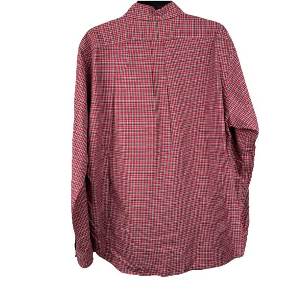 Ralph Lauren Dress shirt Men Large Red Plaid Pony Classic Fit Button Casual READ - Picture 5 of 9
